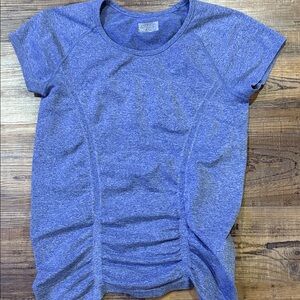 Athleta Heathered Blue Short Sleeve Tee